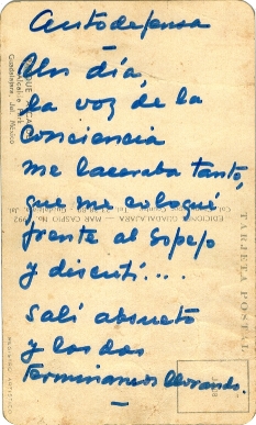Poema manuscrito de E. Nandino.